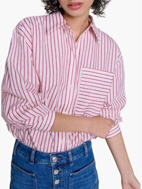 Maje Stripe Sequined Blouse- Sz 1